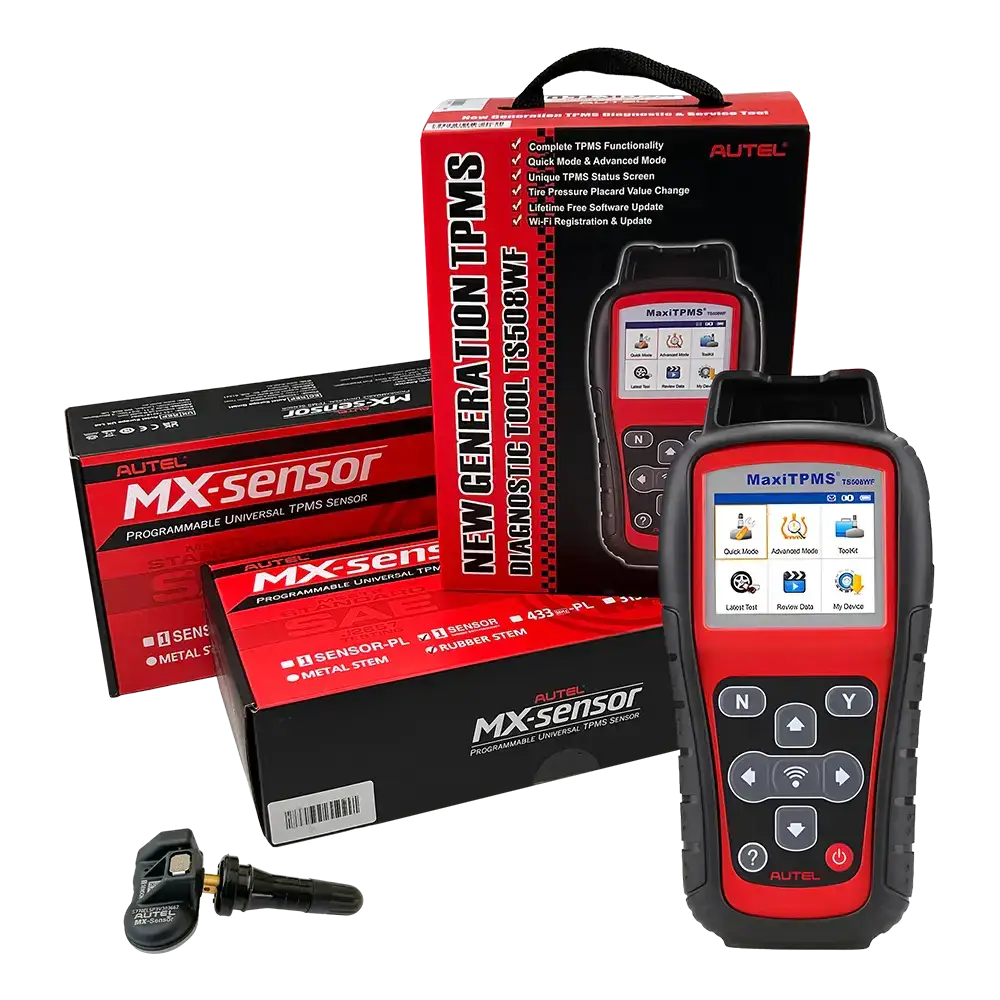 Autel MX Sensor 40 Pack with TS508WF TPMS Programming Tool – Professional Tire Pressure Monitoring System Kit for Cars, Trucks & SUVs – Perfect for Auto Shops & DIY Vehicle Maintenance