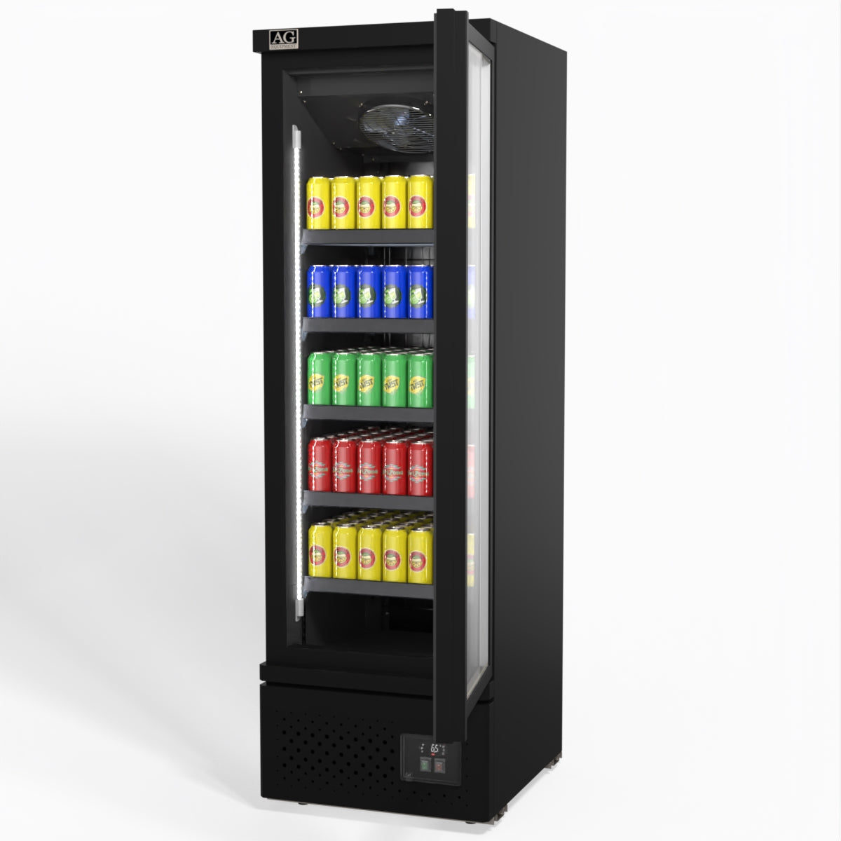 Commercial Single Glass Door Upright Display Refrigerator - 450L (15.9 cu ft) Capacity, Energy Efficient, Perfect for Supermarkets, Convenience Stores & Restaurants - CSB450 Model