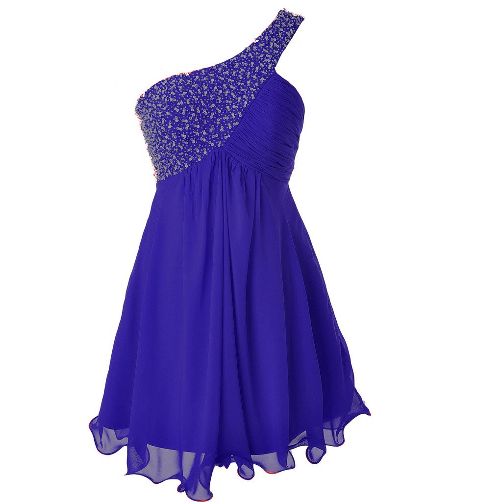Lemai Beaded One Shoulder Backless Short Prom Dress - Elegant Cocktail & Homecoming Gown for Women | Perfect for Parties, Dances & Special Occasions