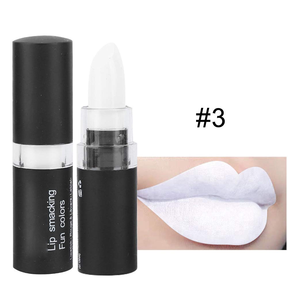 Vampire Matte Lipstick - Long Lasting White Lipstick for Halloween, Cosplay & Gothic Makeup | Waterproof Retro Lipstick for Party, Masquerade & Theatrical Performances (Shade 03# White)