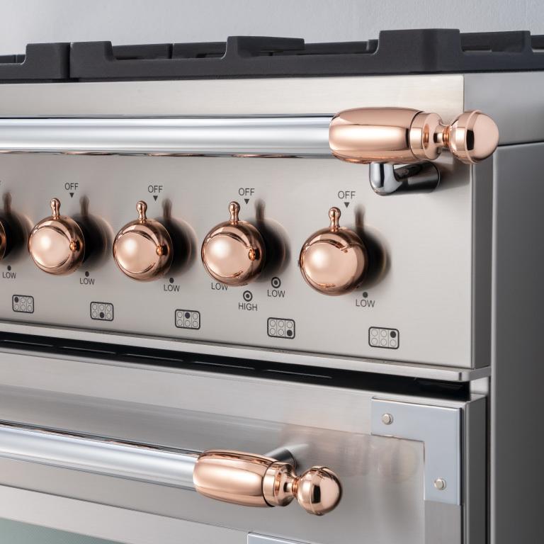 Bertazzoni DSHERTKHPC Copper Knob Set for Range Hood - Elegant Kitchen Hardware Upgrade for Stoves & Ovens - Perfect for Modern & Vintage Home Decor