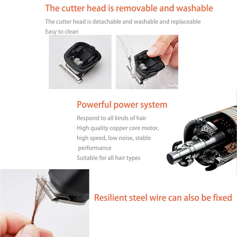 6-in-1 Electric Beard Trimmer for Men - USB Rechargeable Hair Clipper & Mustache Scissors Set LK-800 | Perfect for Home Grooming, Travel & Professional Styling
