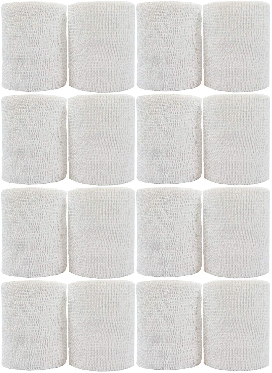 PowerFlex Self Adherent Athletic Tape - Latex-Free, 3 Inch Wide, 48 Rolls per Case - Ideal for Sports Injuries, Wrist Support & Physical Therapy