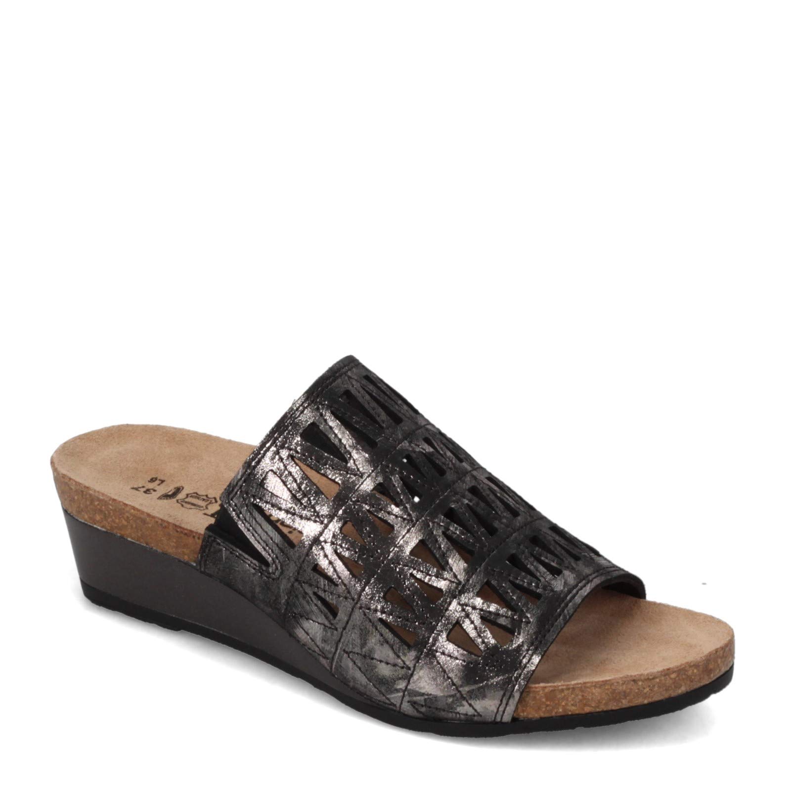 NAOT Women's Crown Comfortable Leather Sandals - Black Size 38 (US 7.5 M) - Perfect for Summer Walking, Travel & Casual Outings