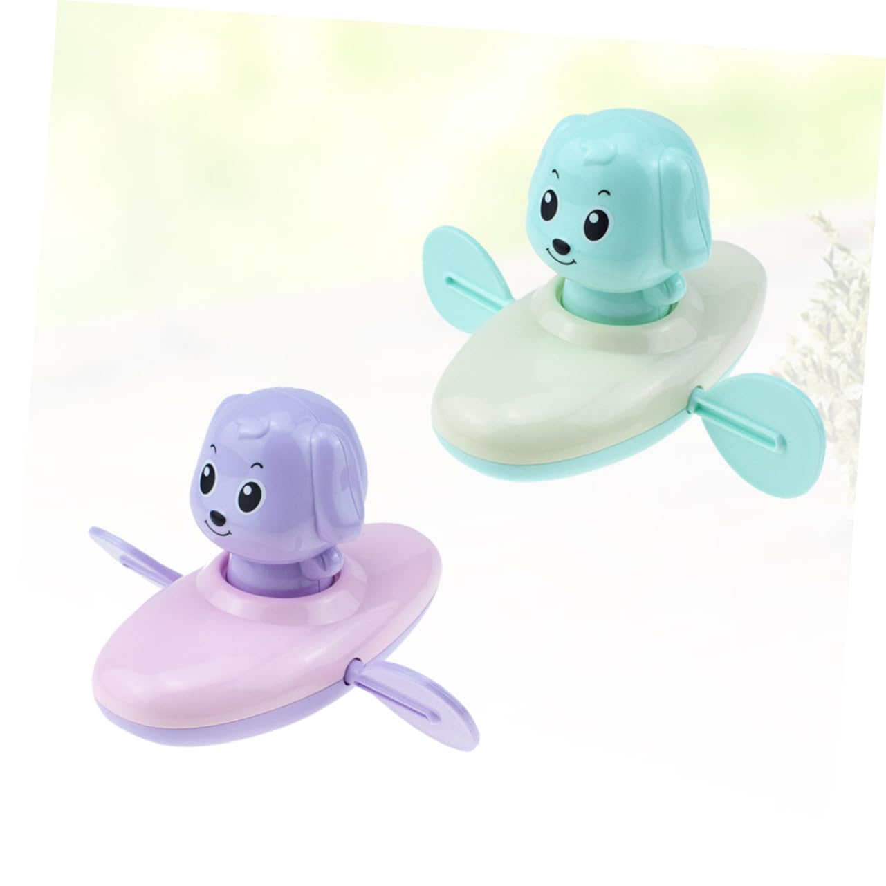 6 Pcs Cute Puppy Rowing Boat Bath Toys for Toddlers - Fun Bathtub Water Play Set for Kids, Baby Shower Gift Idea