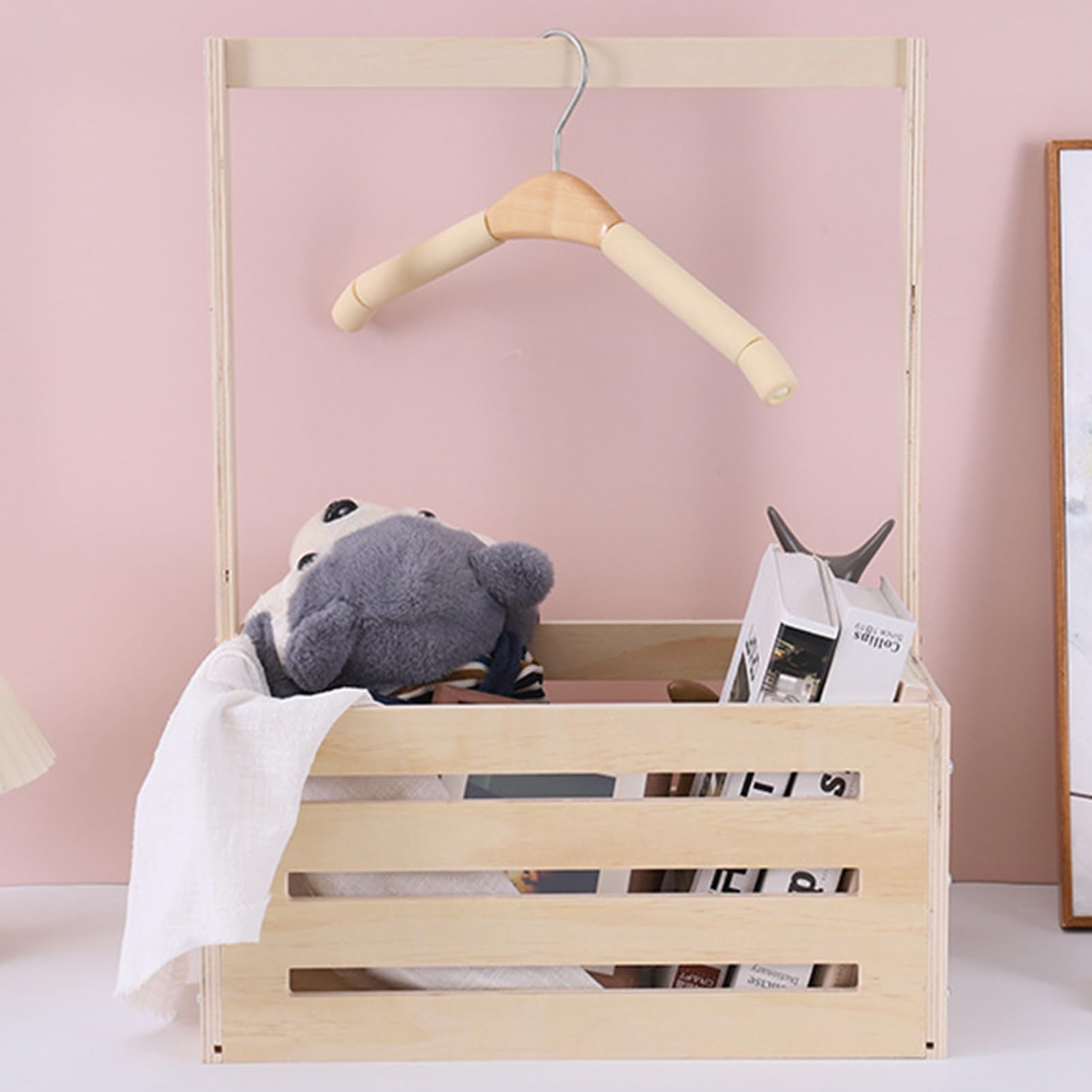 Wooden Baby Basket - Multifunctional Baby Shower Gift & Storage Organizer for New Parents | Nursery Decor, Toddler Closet & Keepsake Crate | Perfect for Baby Showers, Newborn Essentials & Nursery Organization