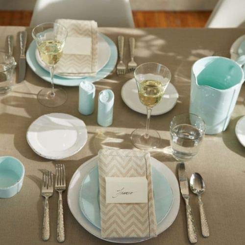 Vietri Lastra Aqua 12 Inch Stoneware Dinner Plate - Handcrafted Ceramic Dinnerware for American Dining, Perfect for Everyday Meals & Special Occasions
