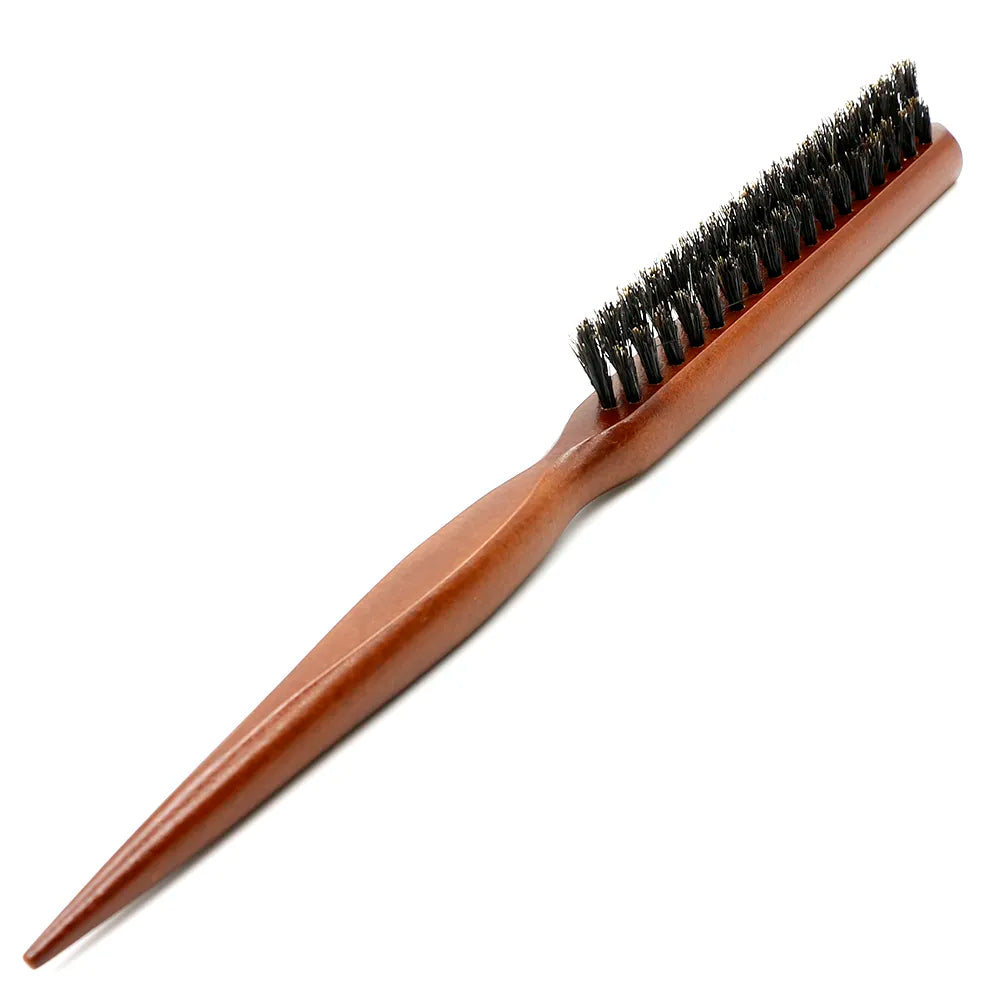 Natural Wooden Hair Brush for Detangling & Styling - Eco-Friendly Boar Bristle Brush for Smooth, Shiny Hair - Perfect for Daily Hair Care & Scalp Massage at Home or Travel