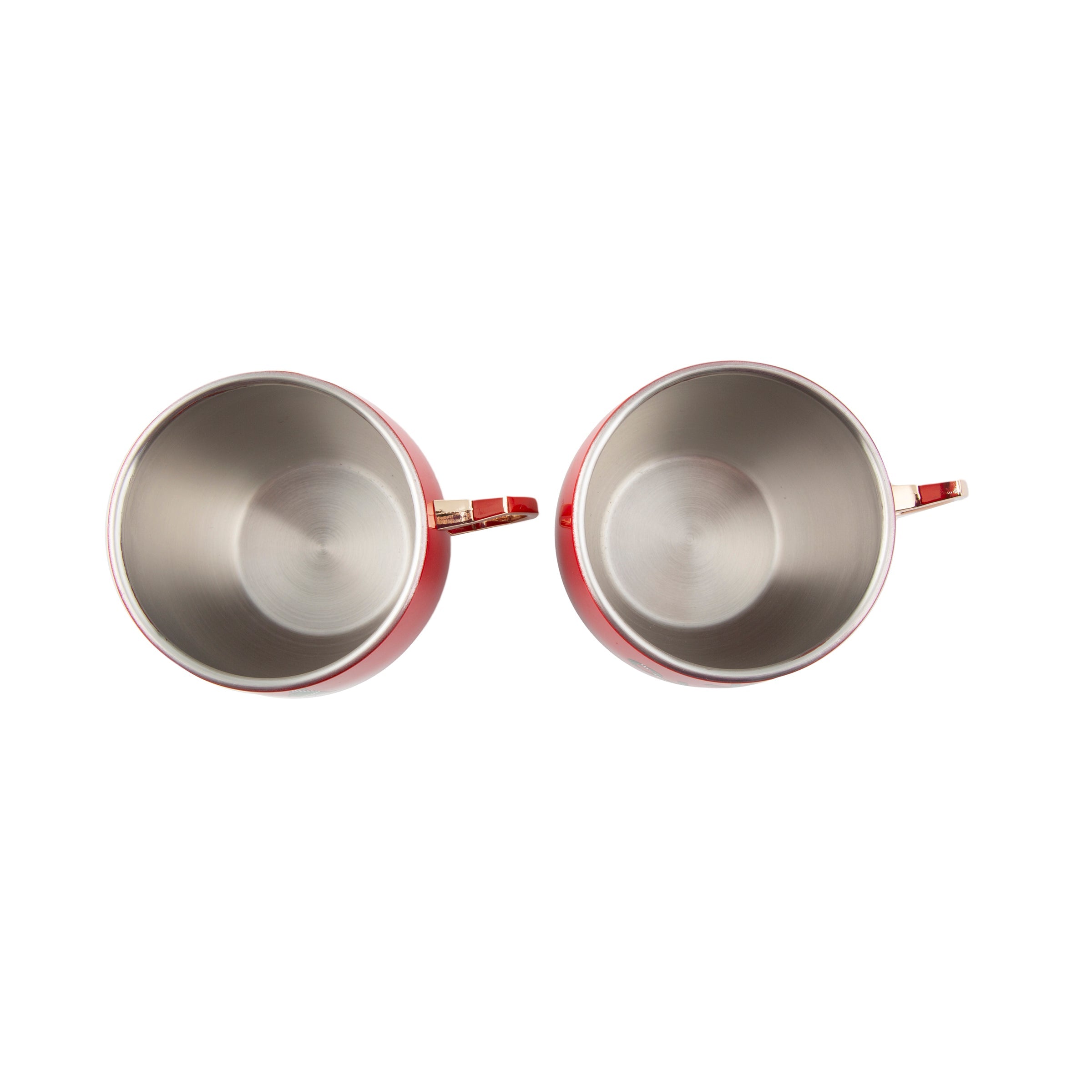 Festive Red Christmas Moscow Mule Copper Mugs Set of 2 - Perfect for Holiday Parties, Gift Giving & Winter Cocktails