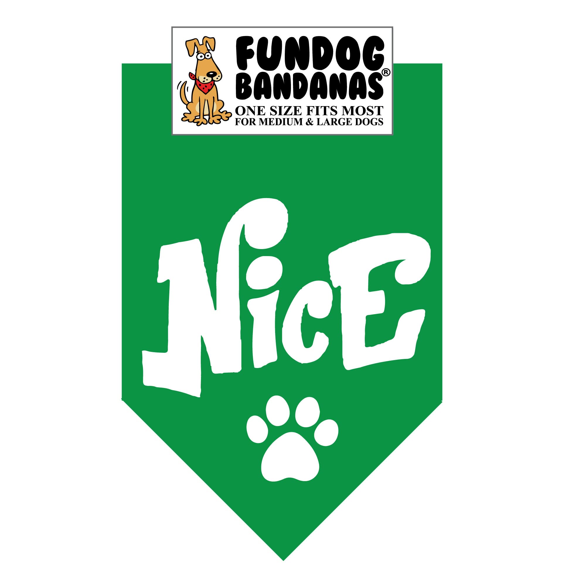 Christmas Dog Bandana for Medium to Large Dogs - One Size Fits Most, Kelly Green - Festive Holiday Pet Accessory for Christmas Photos & Parties