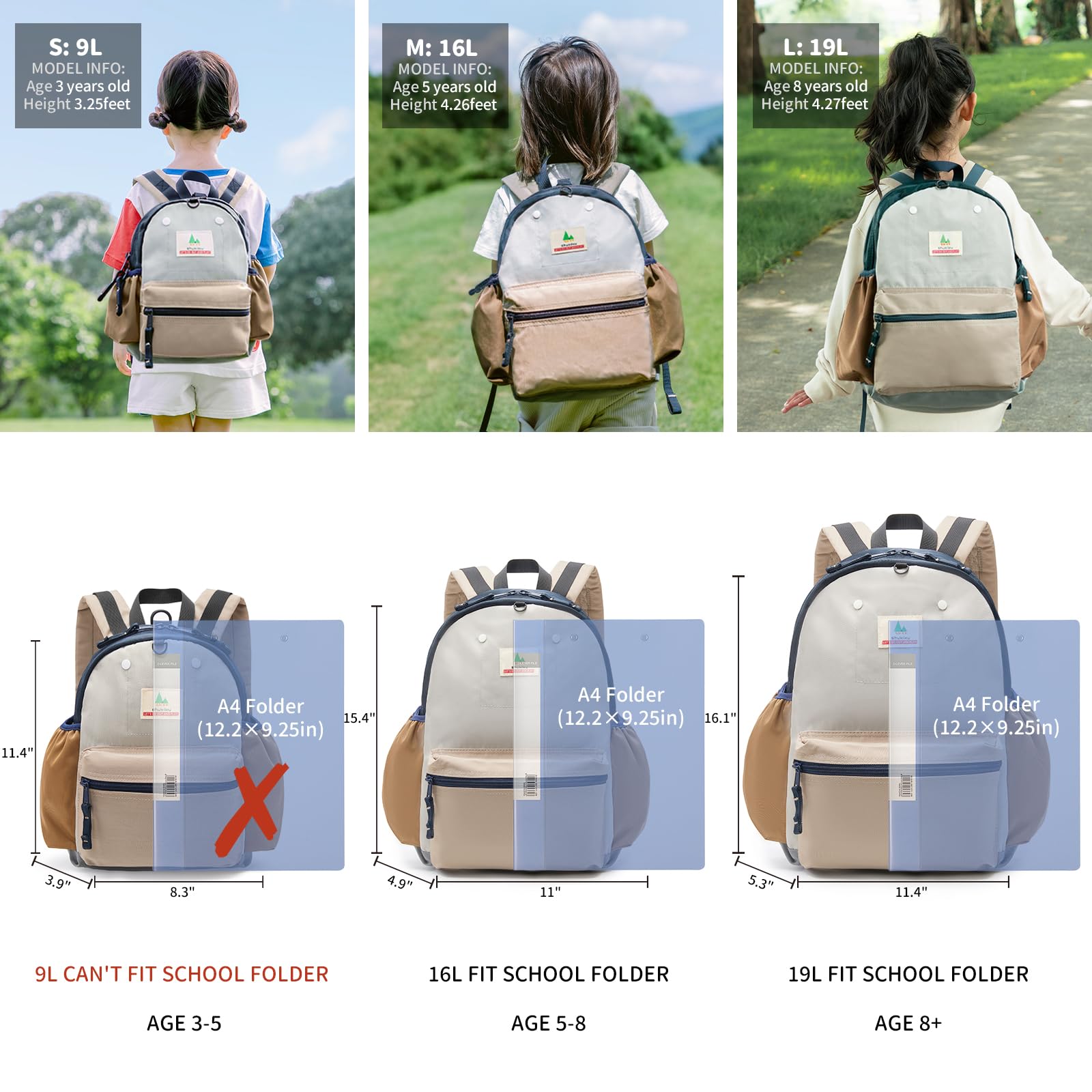 15 Inch Kids Backpack for School & Travel - Lightweight Durable Bookbag for Kindergarten to Elementary Students (Ages 5-8) - Perfect for Boys & Girls - Ideal for Daily School Use, Weekend Trips & Outdoor Adventures