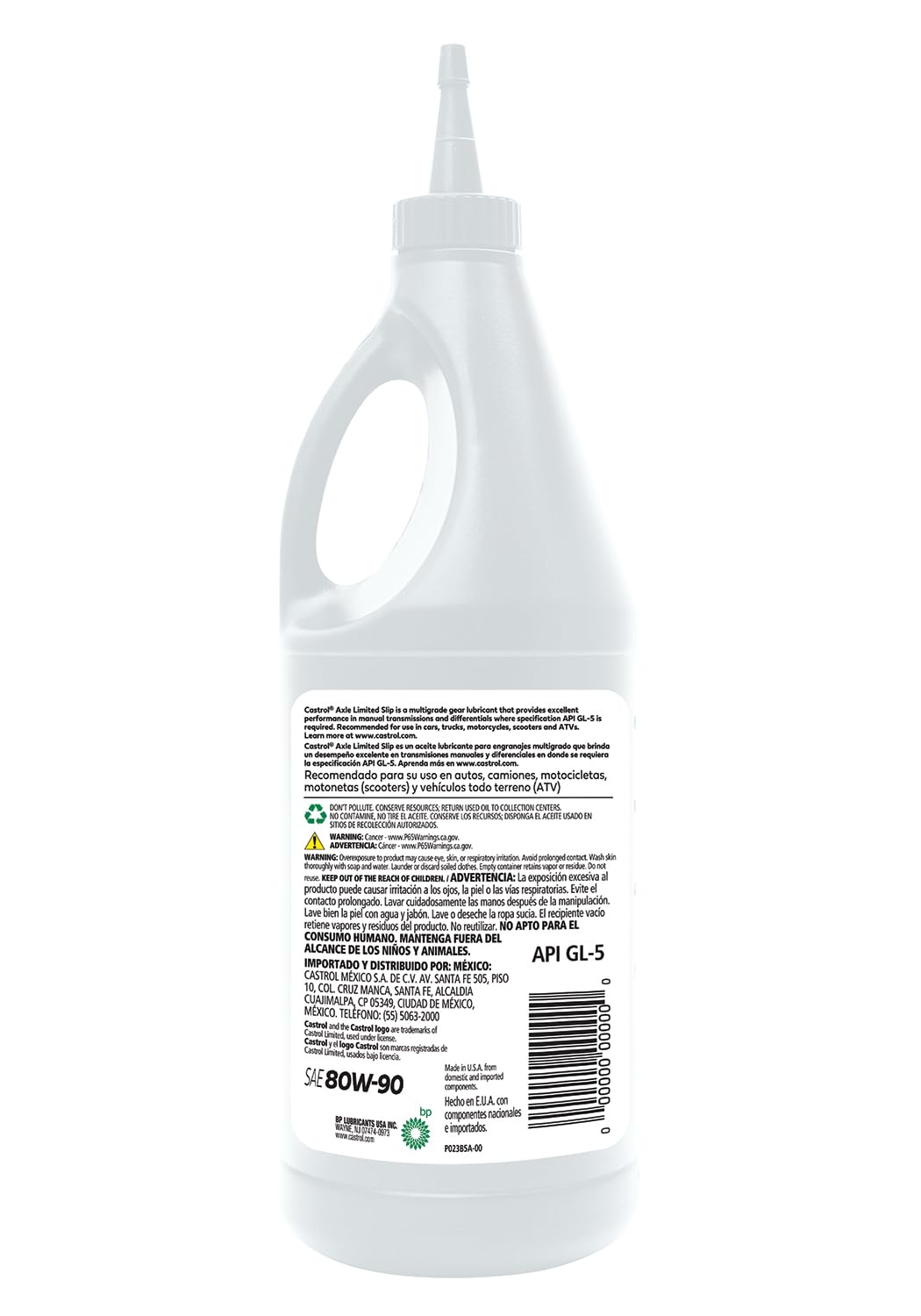 Castrol Axle Limited Slip 80W-90 Gear Oil - 1 Quart (Pack of 12) | High-Performance Gear Lubricant for Trucks, SUVs & Off-Road Vehicles | Smooth Shifting & Enhanced Protection