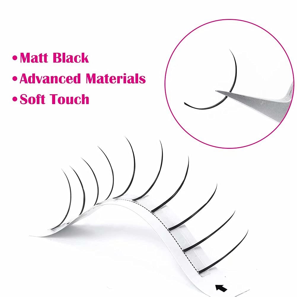 Premium Faux Mink Eyelash Extensions - Super Thick Wispy Spike Individual Lashes (D Curl 18mm) for Dramatic Volume & Length | Perfect for Weddings, Parties & Special Occasions