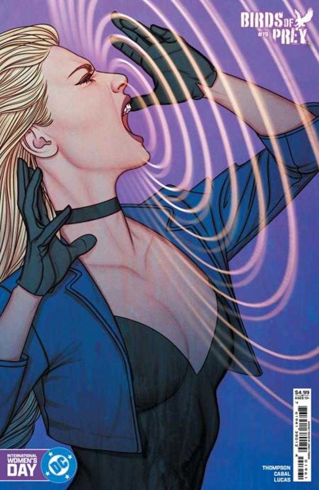 Birds Of Prey #19 Cover D Jenny Frison International Women's Day Black Canary Card Stock Variant - Collectible Comic Book for Superhero Fans & DC Enthusiasts - Perfect for Display, Gifts, and Comic Collections