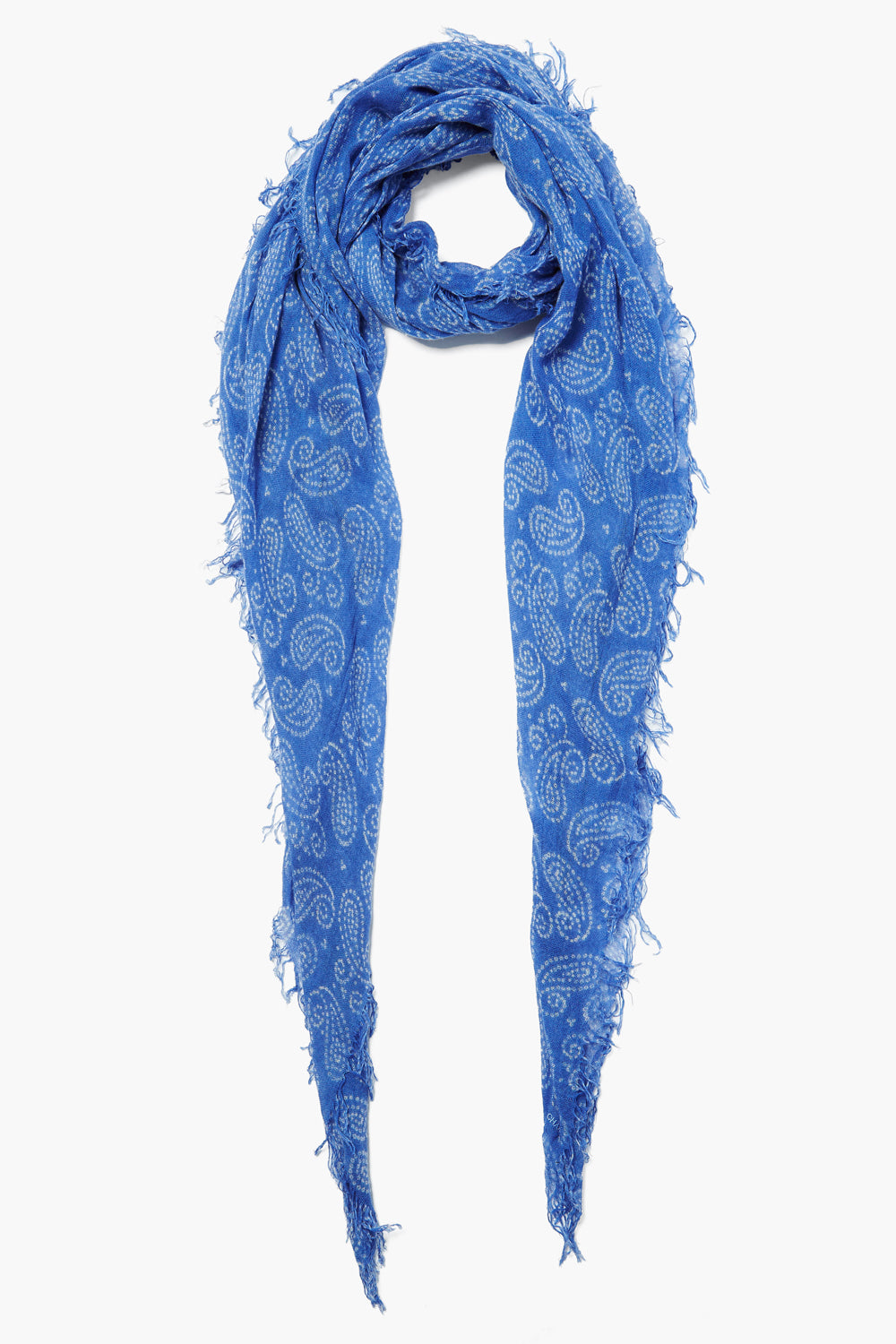 Luxury Cashmere Silk Scarf - Wedgewood Blue Dotted Paisley Pattern for Women, Soft Winter Wrap & Elegant Fashion Accessory (Perfect for Office, Travel & Special Occasions)