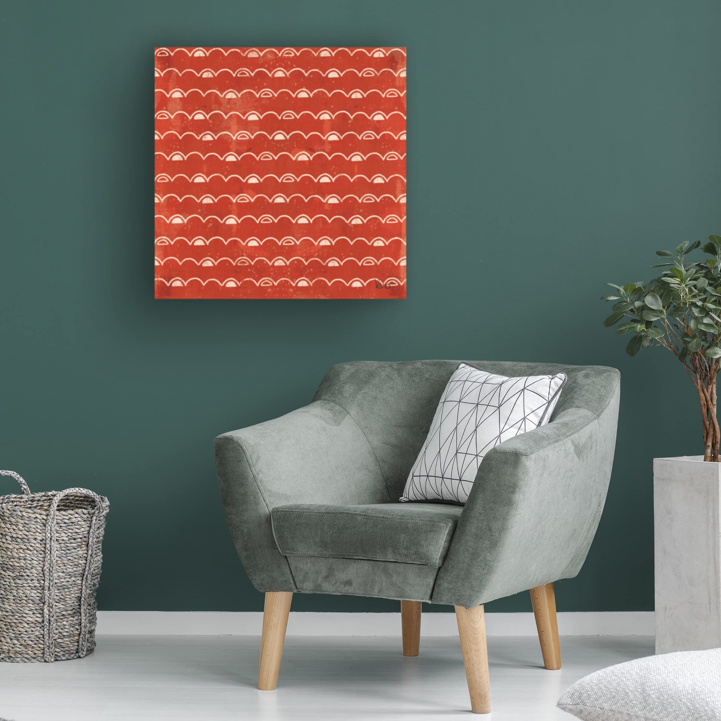 Good Vibes Pattern VIE Canvas Wall Art by Veronique Charron - Modern Abstract Painting for Living Room, Bedroom & Office Decor