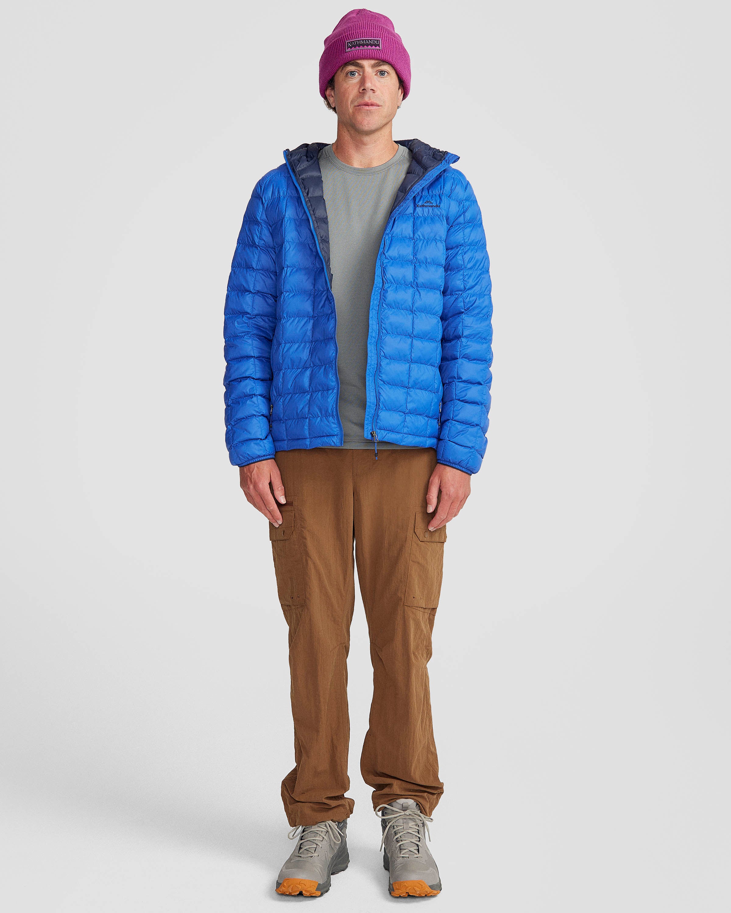 Men's Heli Insulated Hooded Jacket - Peak Blue | Winter Warm Waterproof Windbreaker for Outdoor Activities Hiking Camping Skiing