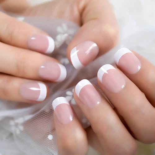 Nude Pink with white