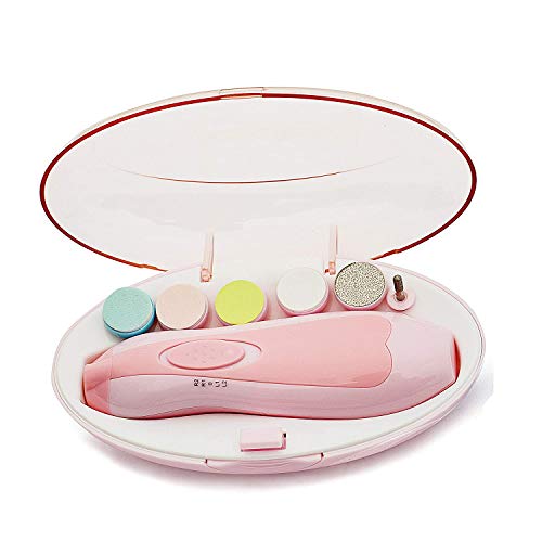 Electric Nail File for Babies & Kids - Safe Infant Nail Clipper & Trimmer Set with 10 File Tips - Gentle Manicure Kit for Newborn Toddler Fingernails & Toenails - Perfect for Home Baby Care & Travel Grooming