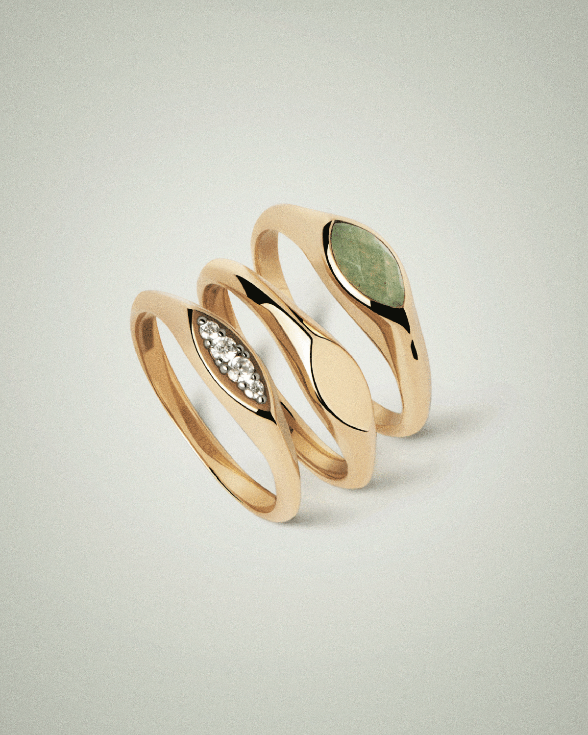 GRID 1 Nomad Aventurine Stamp Ring - Handmade Boho Jewelry for Women - Perfect for Festival, Travel & Everyday Wear
