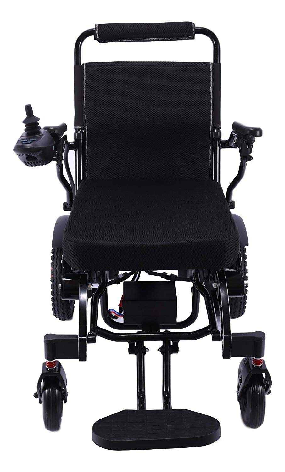 Lightweight Folding Power Wheelchair - Heavy Duty Portable Electric Mobility Scooter with Aerospace Aluminum Frame | Ideal for Travel, Shopping & Indoor/Outdoor Use