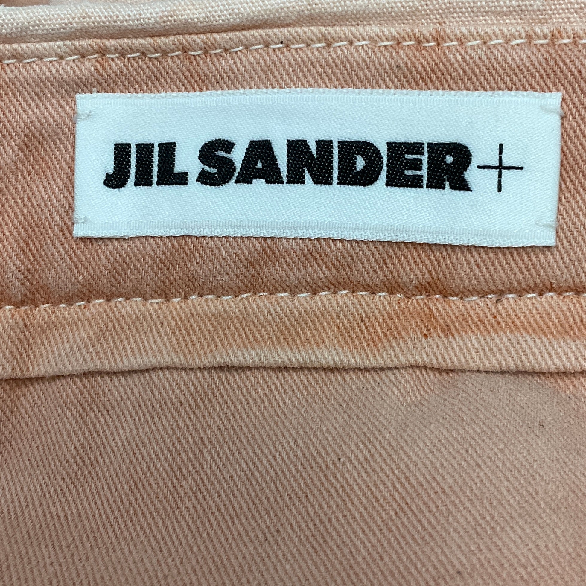 Jil Sander Light Pink Belted Pleated Cotton Canvas Straight Leg Pants for Women | High Waisted Office Trousers | Business Casual & Spring Outfits