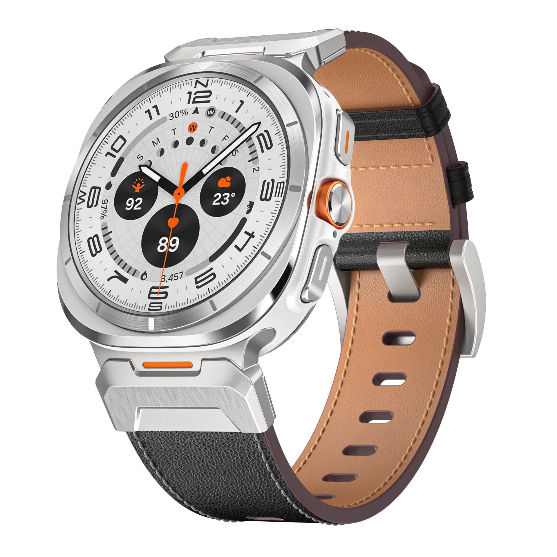 Premium Genuine Leather Band for Samsung Galaxy Watch Ultra - Stylish & Durable Replacement Strap for Work, Gym & Everyday Wear