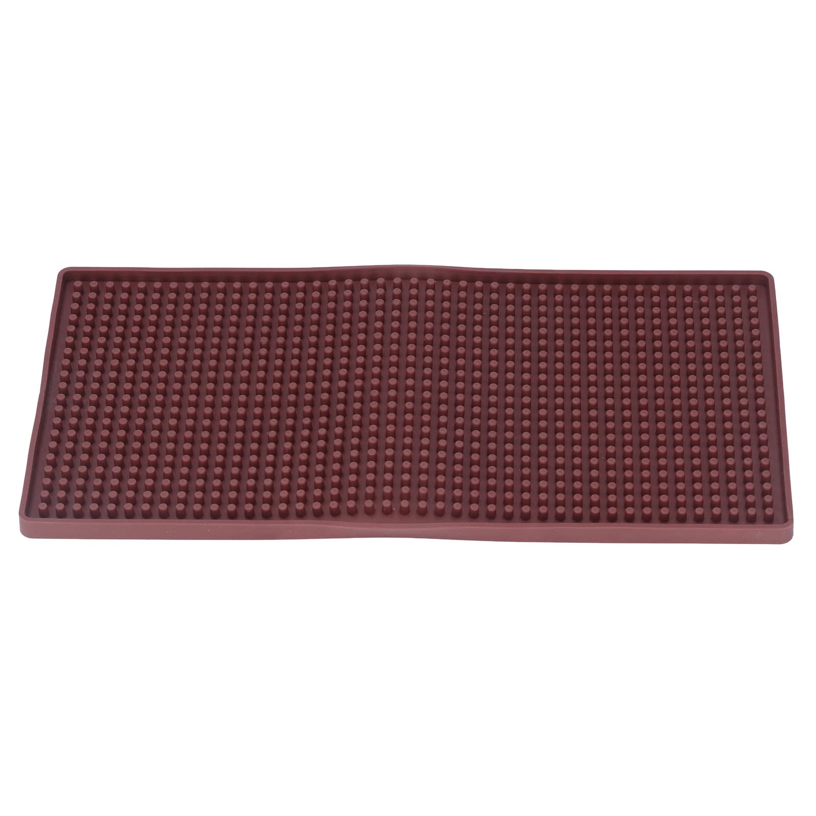 Premium Silicone Bar Mat - Heat Resistant, Non-Slip & Durable Countertop Mat for Coffee & Drink Spills - Dish Drying Mat, Glass Drying Mat (Brown) - Perfect for Home Bars, Coffee Shops & Kitchen Countertops