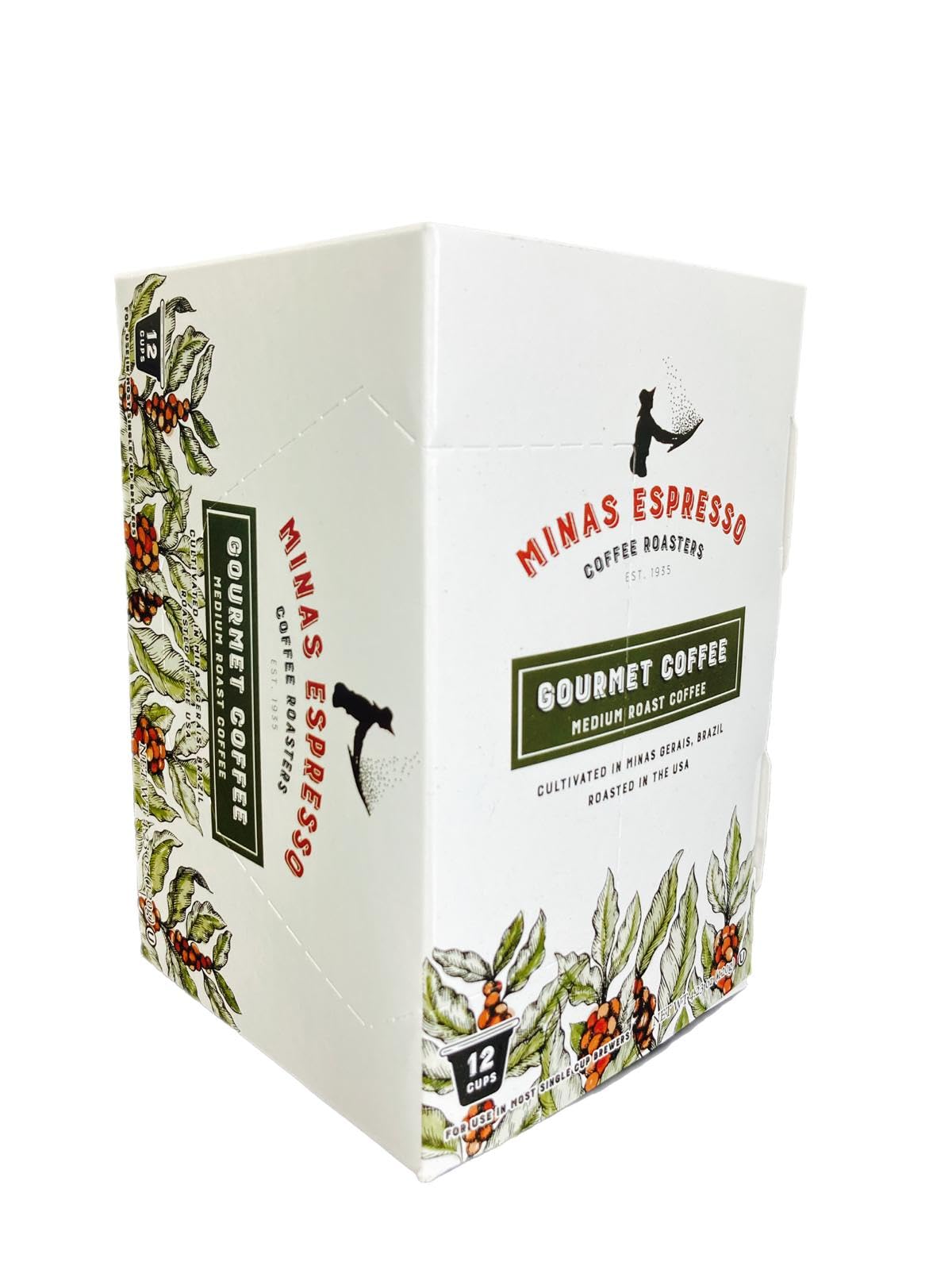 Minas Gourmet Medium Roast Single Origin Brazilian Coffee Pods for Keurig K-Cups – Rich & Smooth Espresso – Perfect for Home & Office Brewing