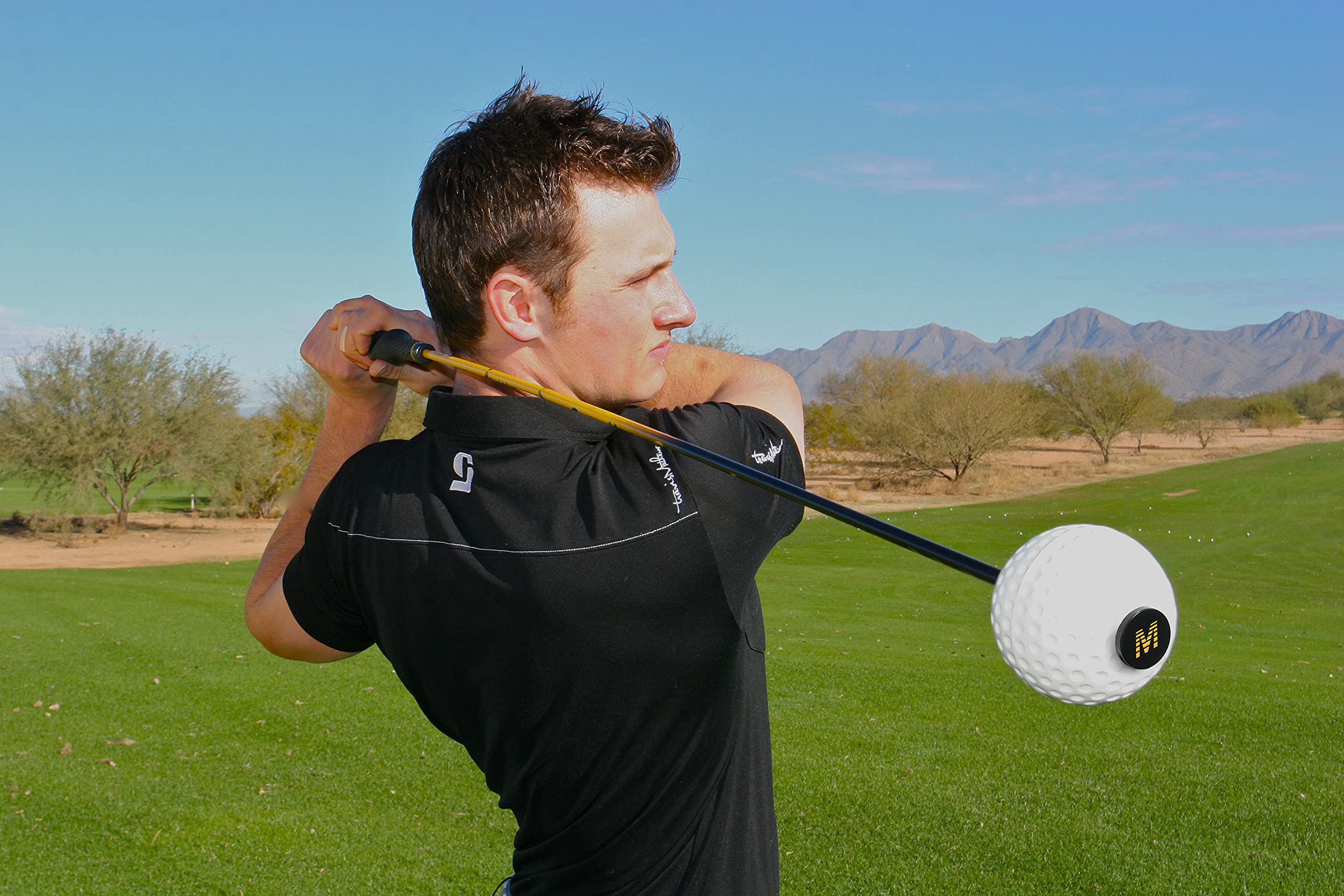 Momentus Speed Whoosh Golf Swing Trainer - Magnetic Sliding Timing Ball for Faster Swing Speed (7-10 mph Increase) - Premium Golf Training Aid for Driving Range & Home Practice