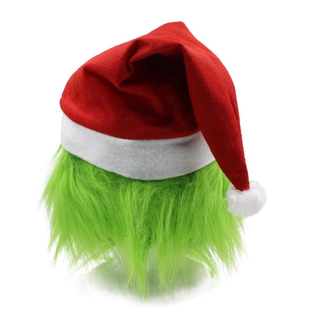 Christmas Green Plush Monster Gloves - Fun Role-Playing Costume Accessories for Holiday Parties, Cosplay & Festive Photo Props
