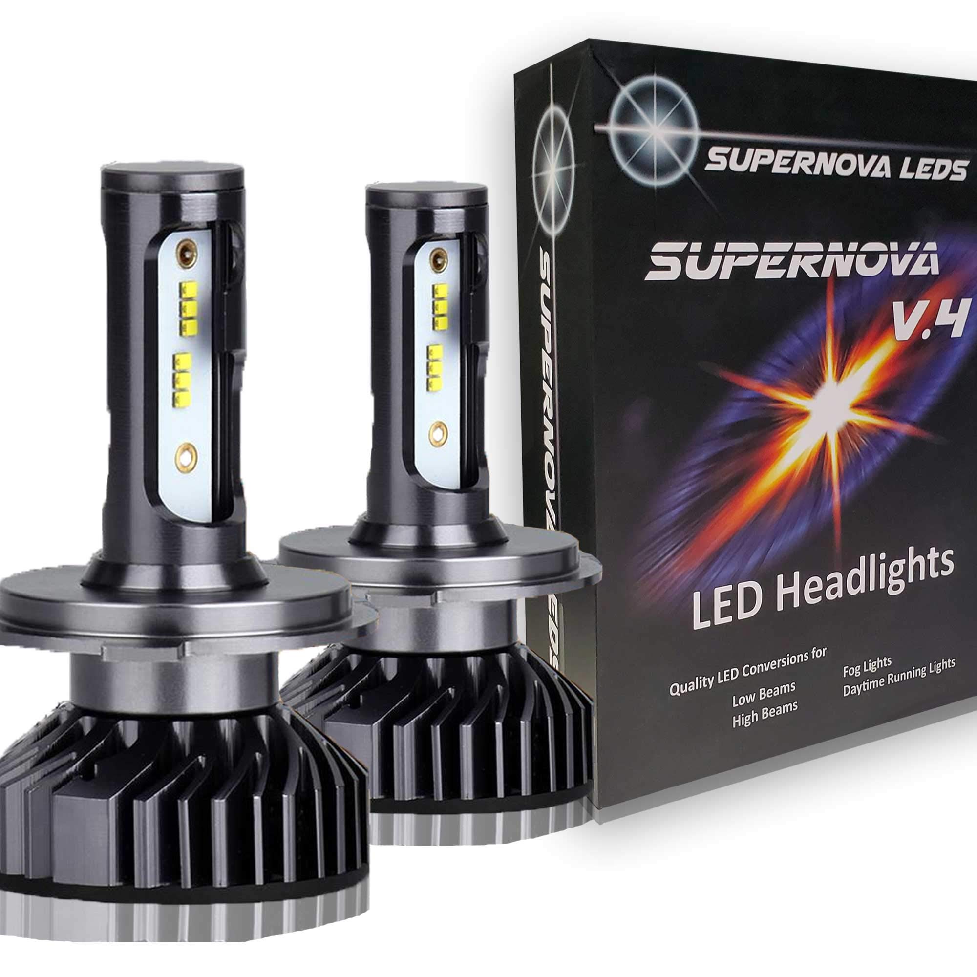Supernova V.4 9004 LED Headlights - High & Low Beam Conversion Kit with Fog Lights - Upgrade Your Car Lighting for Night Driving & Off-Road Adventures