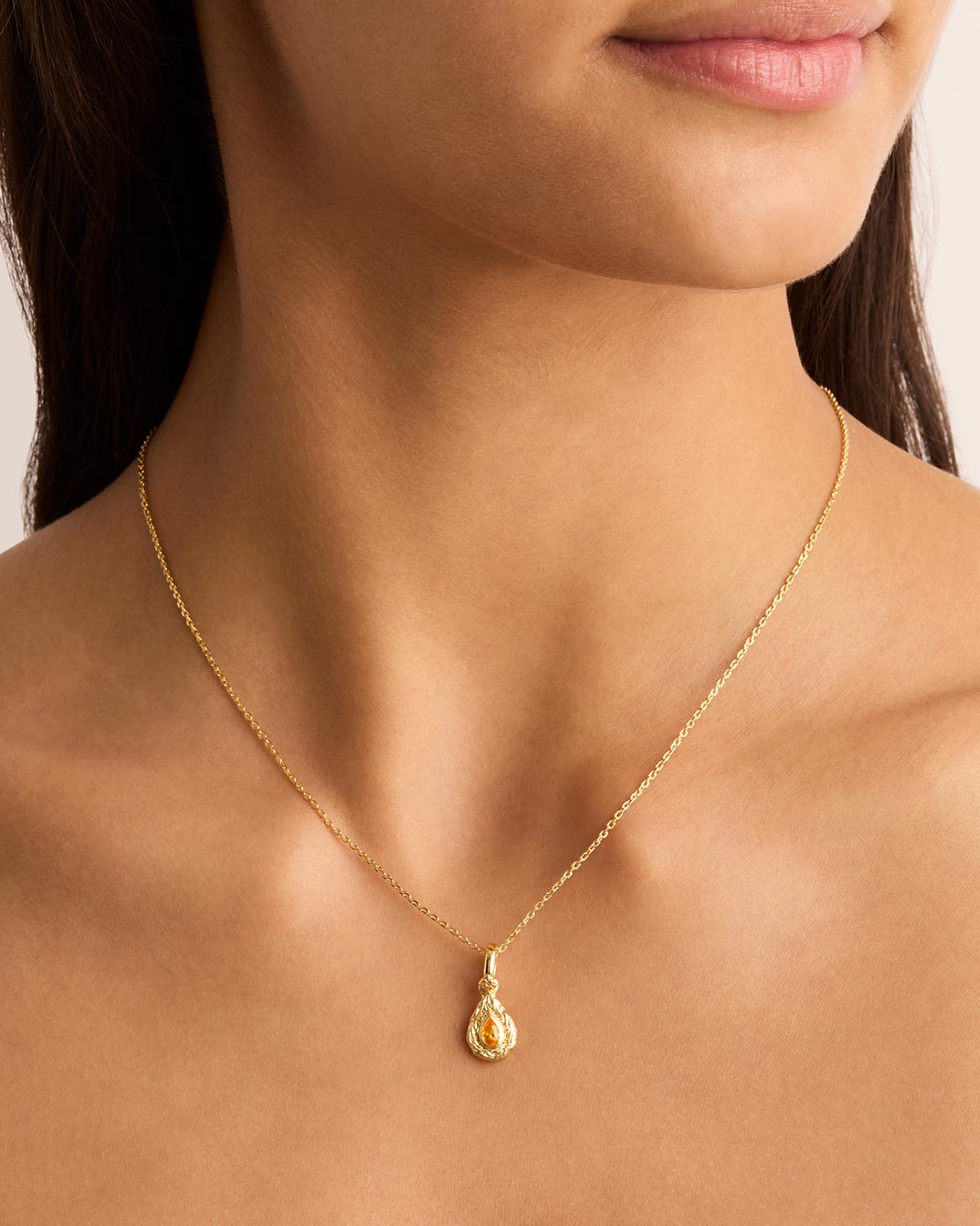 18K Gold Vermeil Love Birthstone Pendant Necklace for November - Perfect Gift for Anniversary, Birthday & Valentine's Day