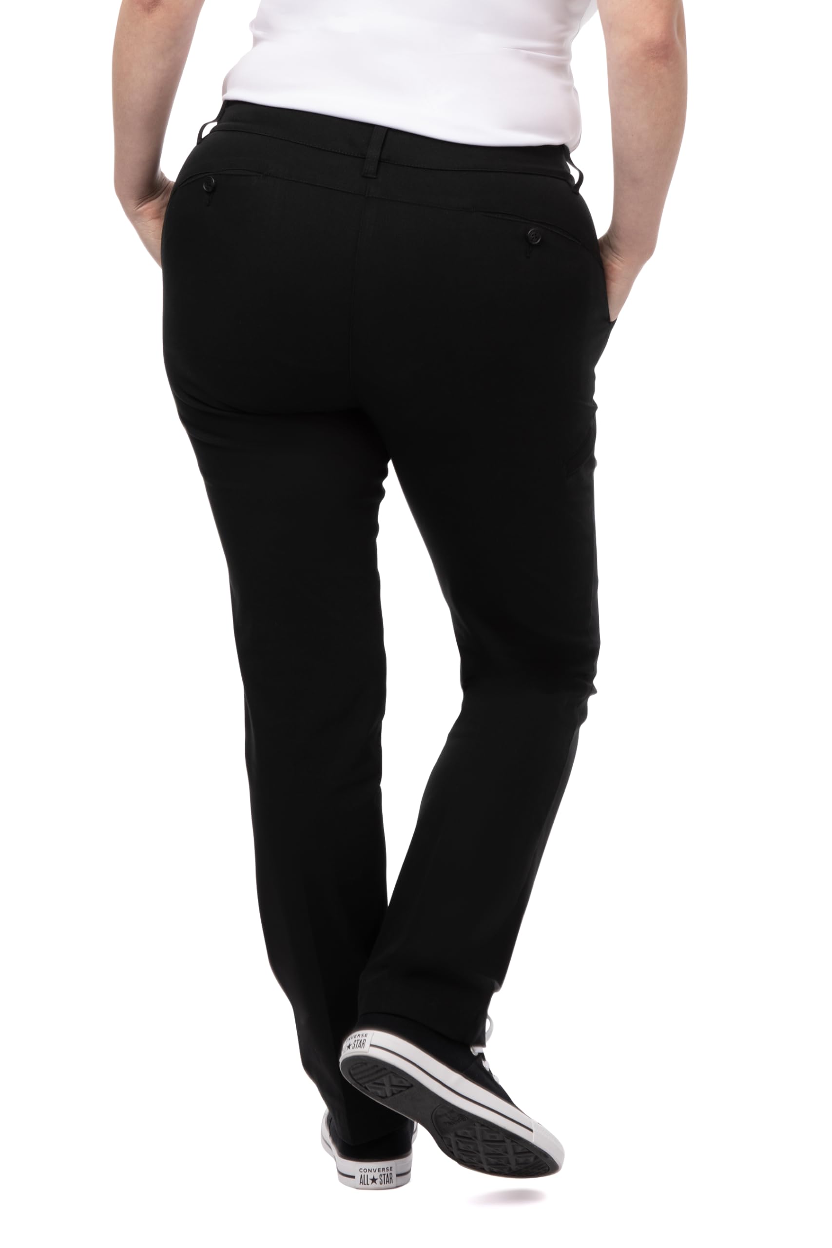 Chef Works Women's Stretch Fit Chino Pants - Comfortable Work Pants for Chefs, Waitresses & Food Service Professionals - Perfect for Restaurant, Kitchen & Hospitality Jobs