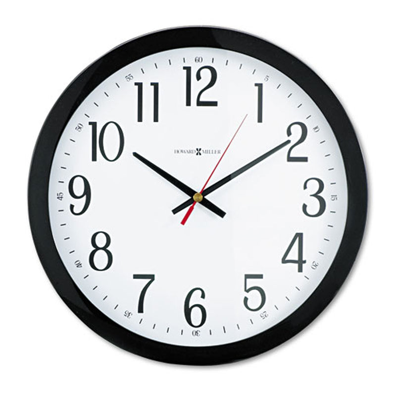 Gallery 16 Wall Clock - 12 Inch Round Silent Non-Ticking Modern Black Wall Clock for Living Room, Bedroom, Kitchen & Office Decor