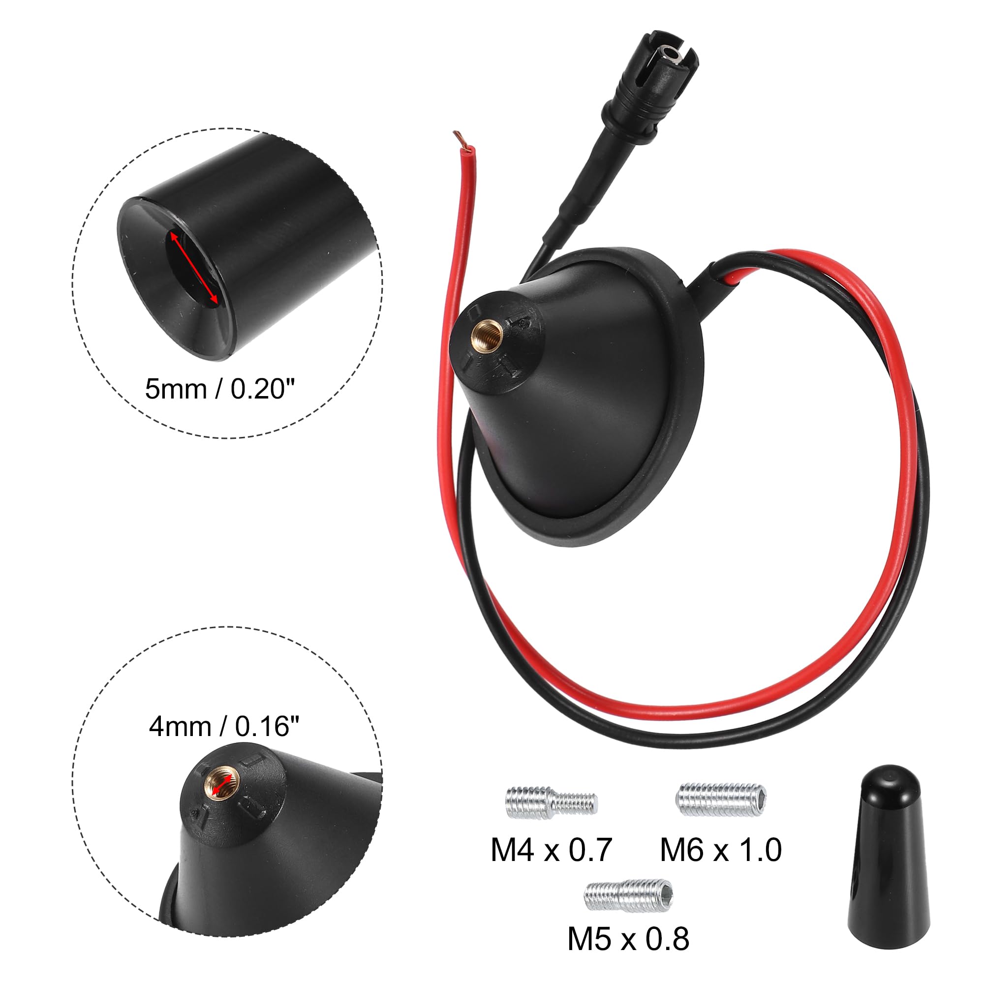 X AUTOHAUX Universal 3cm Short Car Antenna Replacement - Compatible with Most Vehicles, Compact Design for Improved Signal Reception - Perfect for Cars, Trucks & SUVs