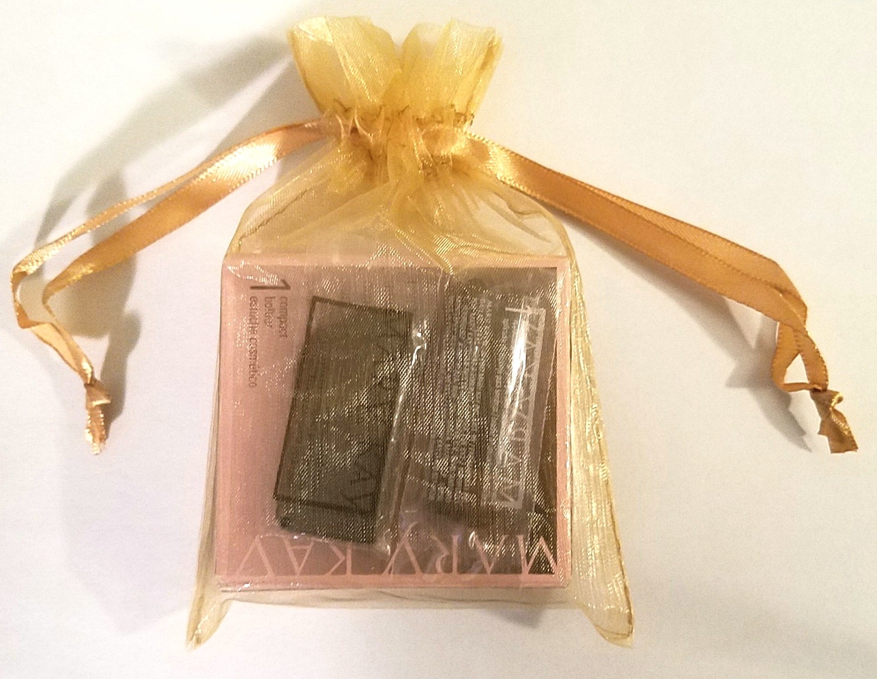 Mary Kay Mini Compact Makeup Set with Cheek Brush & Eye Applicators - Portable Travel Makeup Kit for On-the-Go Touch Ups
