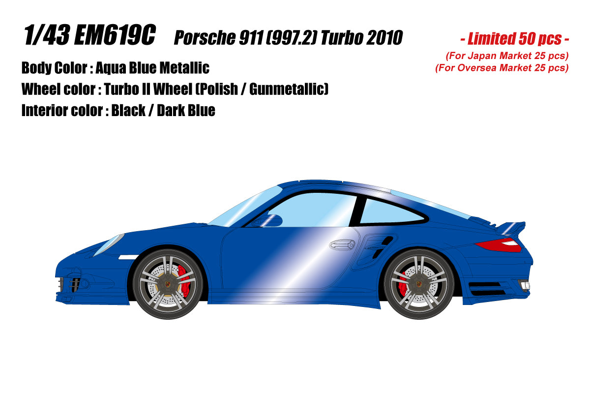 Eidolon 1:43 Scale Porsche 911 (997.2) Turbo 2010 Diecast Model Car - Collectible Miniature for Display, Gifts & Car Enthusiasts