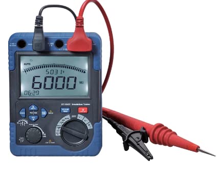 DT-6605 High Voltage Insulation Resistance Tester - 5000V Digital Megohmmeter with LCD Display | Accurate Insulation Meter for Electrical Equipment Testing | Ideal for Industrial, HVAC & Solar Panel Maintenance