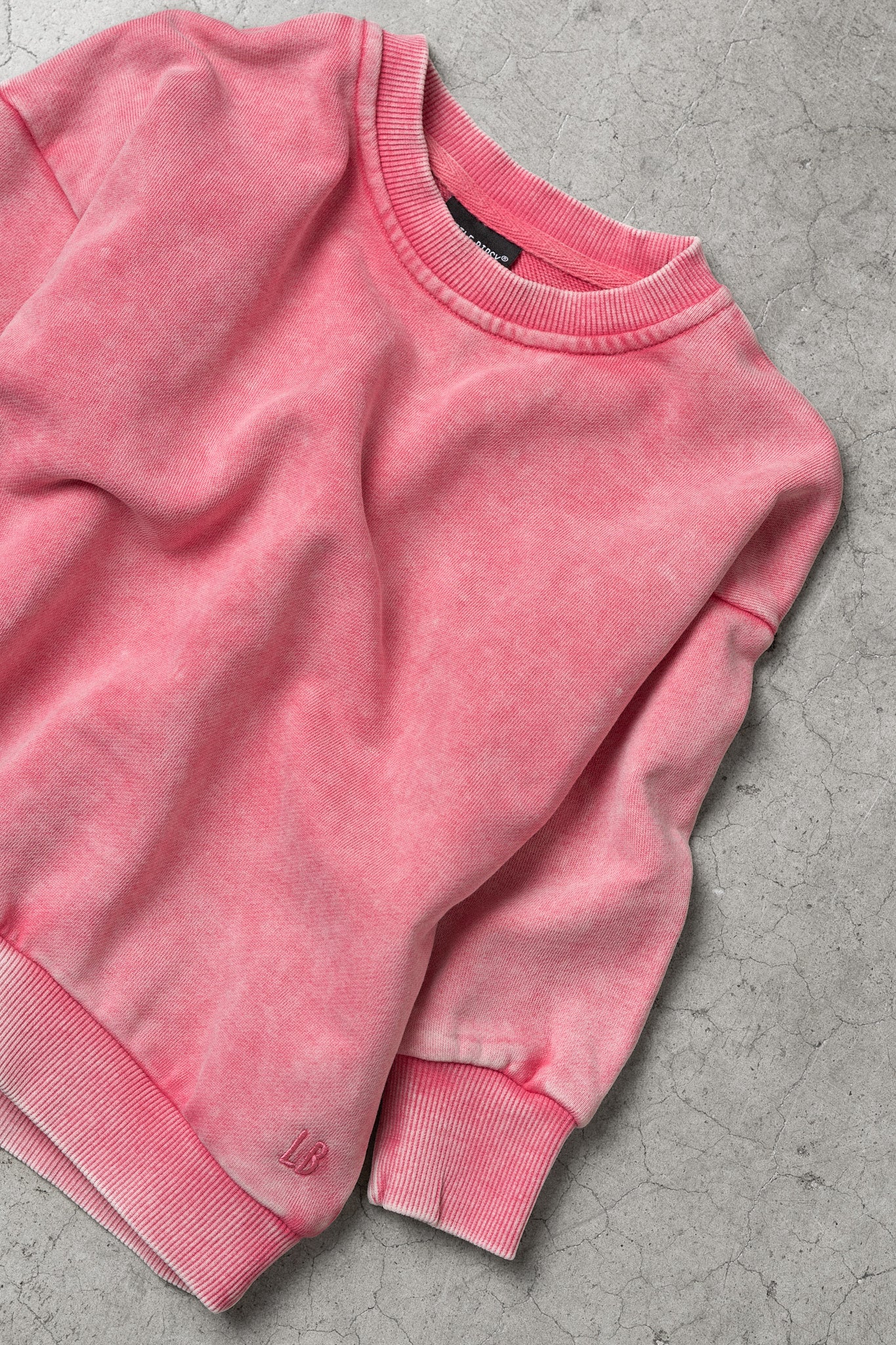 Washed Crewneck Sweatshirt - Electric Pink | Soft & Comfortable Pullover for Women & Men | Perfect for Casual Wear, Gym, and Lounge