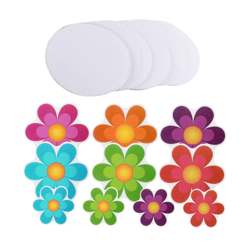 Non-Slip Bathtub Safety Strips - 20PCS Anti-Slip Bath Stickers with Floral Design for Shower & Bathroom - Perfect for Kids, Elderly Safety & Wet Areas
