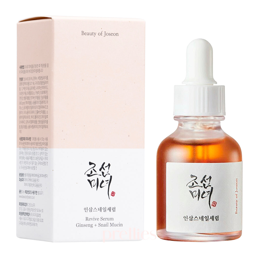 Beauty of Joseon Revive Serum with Ginseng & Snail Mucin - 30ml Anti-Aging Facial Treatment for Hydration & Brightening - Perfect for Nighttime Skincare Routine