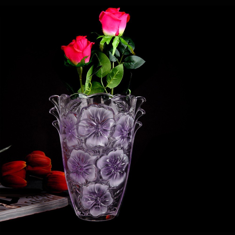 Elegant Transparent Crystal Glass Vase for Wedding Decor, Flowers, Plants - Perfect for Living Room, Dining Table & Home Centerpiece Decorations