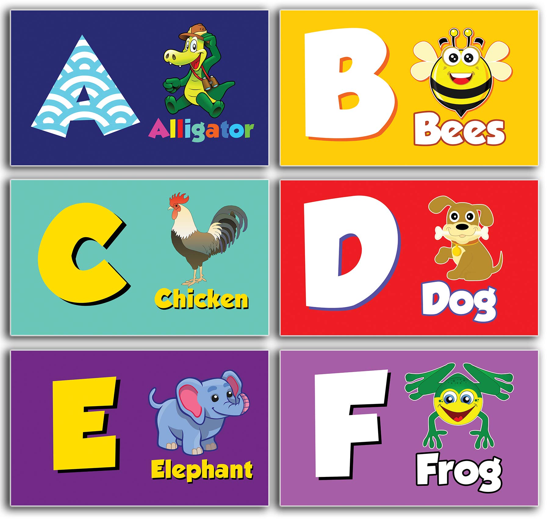 ABC Animal Alphabet Flash Cards for Kids - 26 Double-Sided Educational Learning Cards | Perfect for Preschool, Kindergarten & Homeschooling