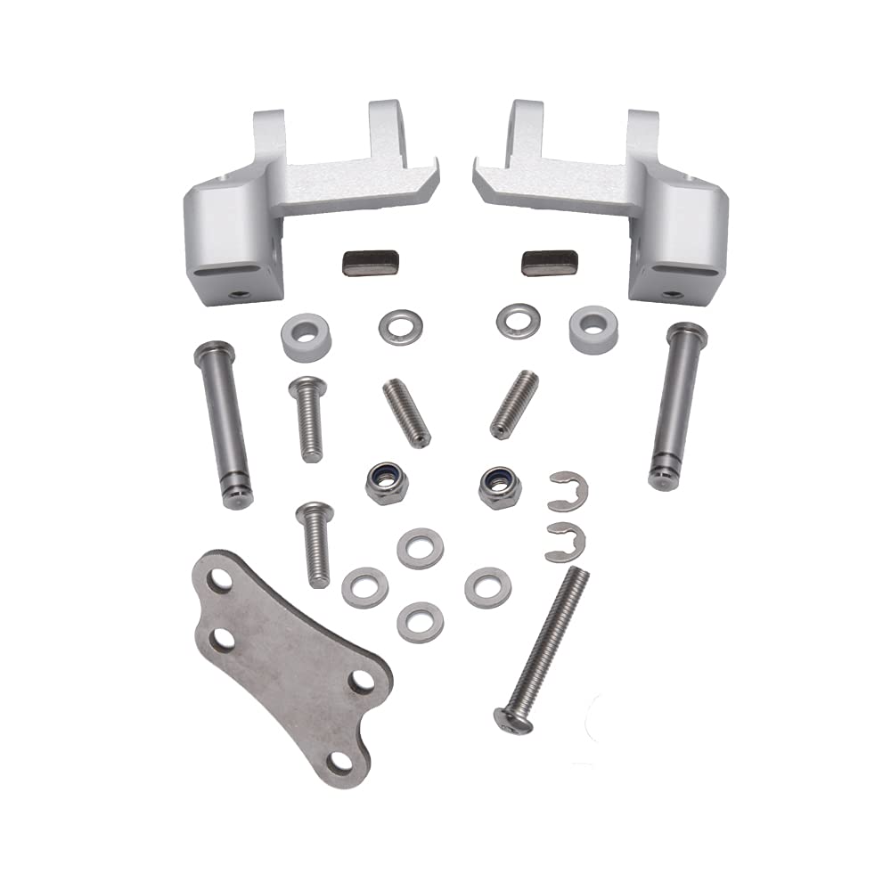 BMW R1200RT R1250RT Motorcycle Footpeg Lowering Kit - Front Rider Foot Pegs for 2014-2021 Models (Silver) | Enhanced Comfort for Long Rides & Touring