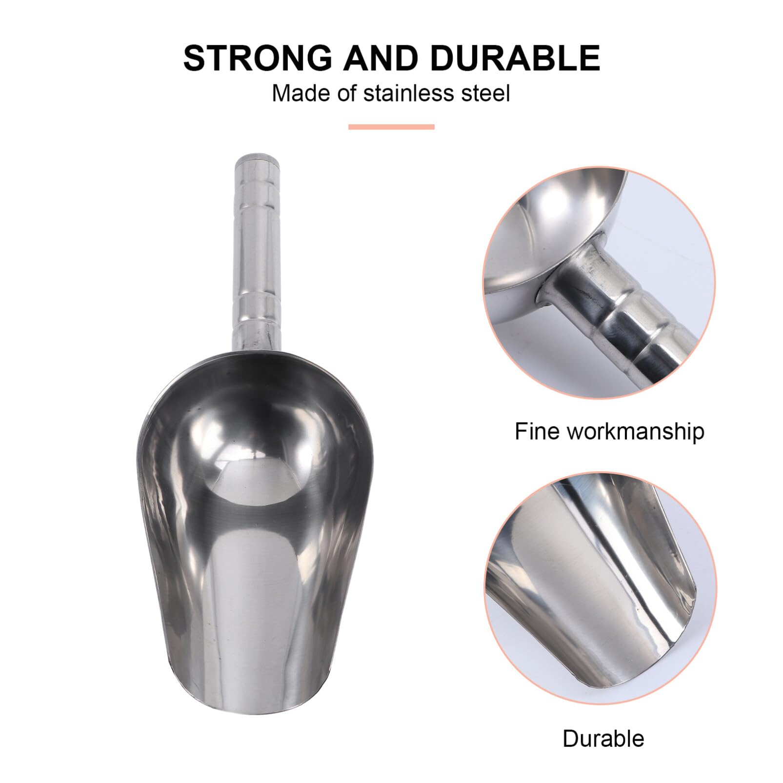 Stainless Steel Pet Food Scoop for Home & Travel Feeding