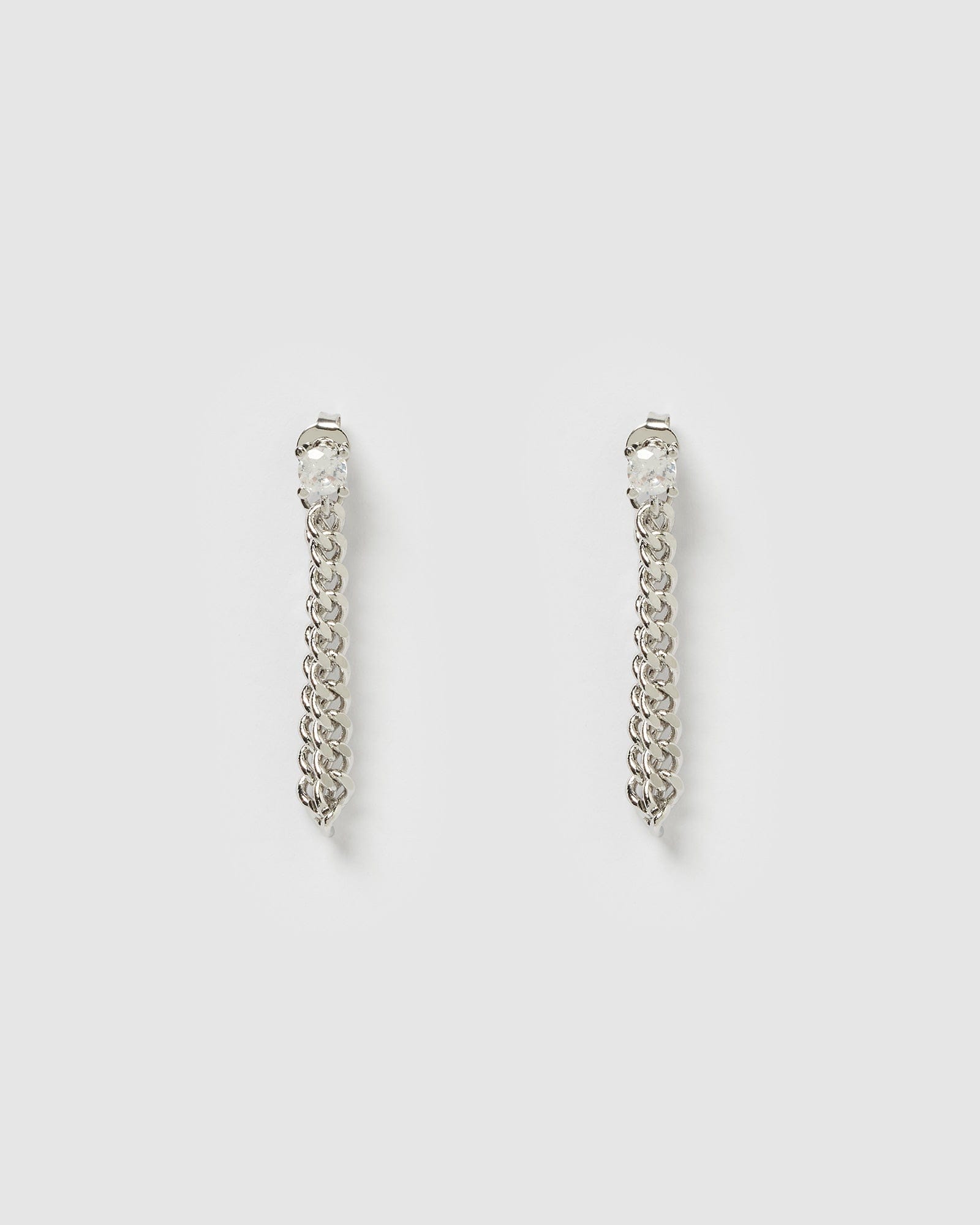 Izoa Annie Drop Stud Earrings - Sterling Silver Dangle Earrings for Women, Perfect for Parties, Weddings & Everyday Wear