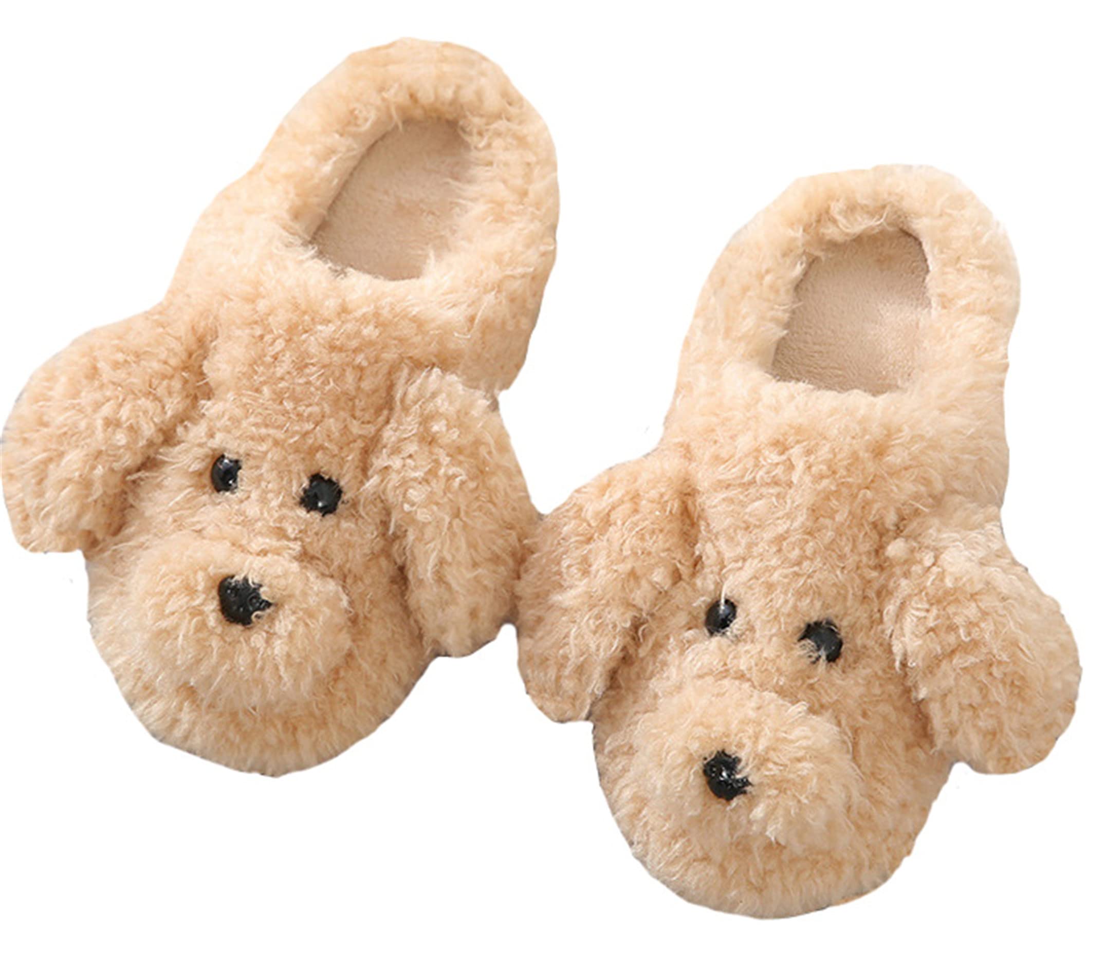 YILANLAN Women's Fuzzy Animal Slippers - Cozy Winter House Shoes with Cute Dog Design for Indoor Comfort & Warmth - Perfect for Home, Lounge & Relaxation