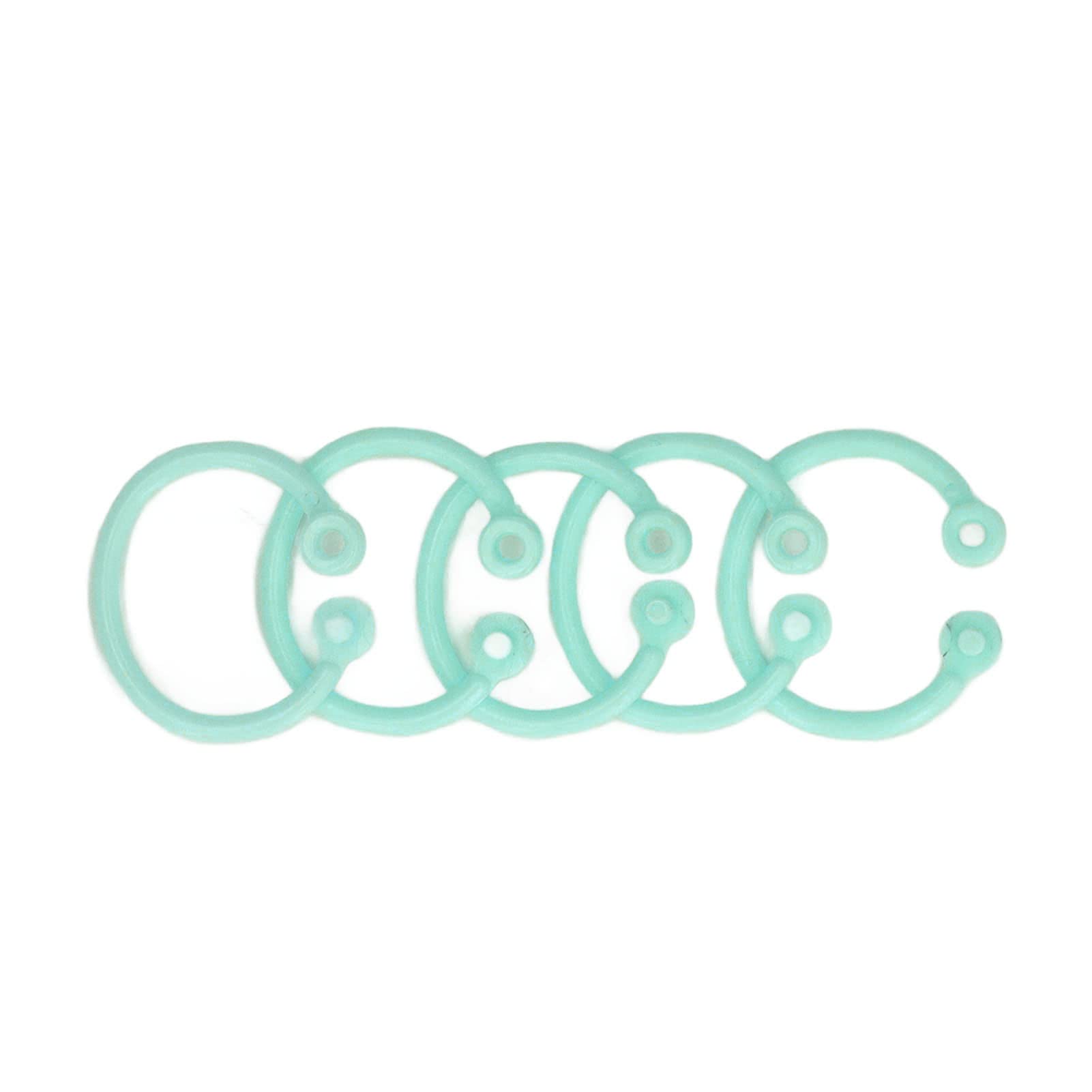 Qionia Binder Rings - 15 Pack Green Ring Clips for Office, Home & School Organization | Perfect for Notebooks, Files, DIY Projects & Document Storage