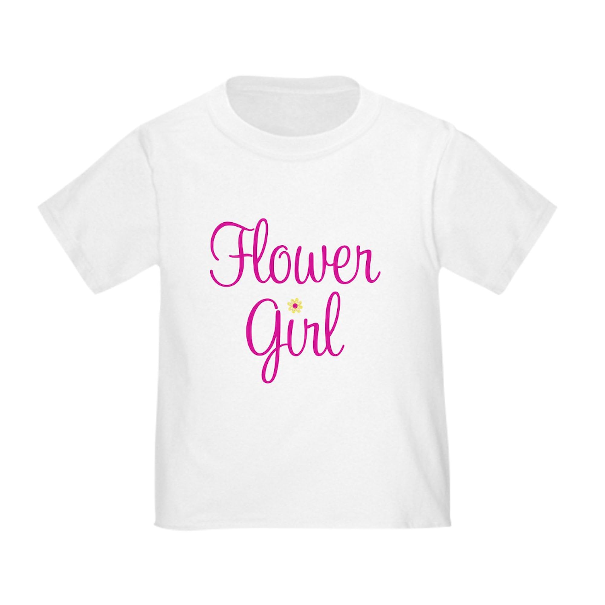 Cute Flower Girl Toddler T-Shirt - 100% Cotton Graphic Tee for Girls | Perfect for Weddings, Birthday Parties & Special Occasions